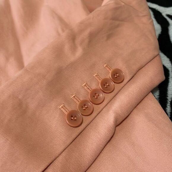 BCBGMaxAzaria Abree peach blush women’s open long sleeve suit jacket blazer - Picture 6 of 13